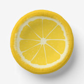 Yellow Lemon Citrus Fruit Slice Artistic Pappteller (Vorderseite)