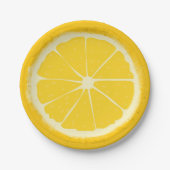 Yellow Lemon Citrus Fruit Slice Artistic Pappteller (Vorderseite)