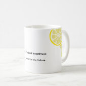 Yellow Lemon Custom Words Kaffeetasse (VorderseiteRechts)