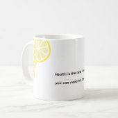 Yellow Lemon Custom Words Kaffeetasse (Vorderseite Links)