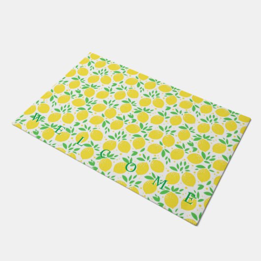 Yellow Lemon Doormat Fußmatte (Schrägansicht)