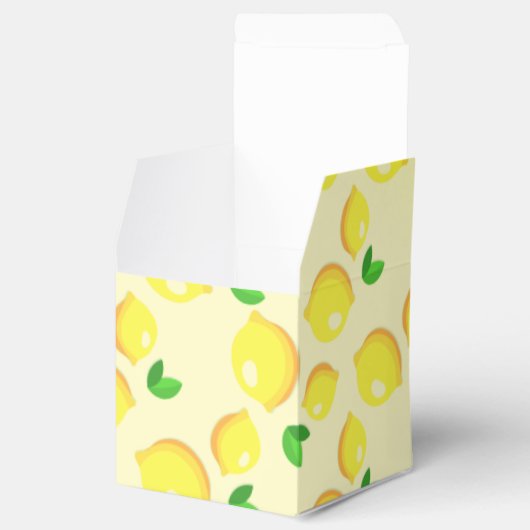 Yellow Lemon Favor Box Geschenkschachtel (Geöffnet)