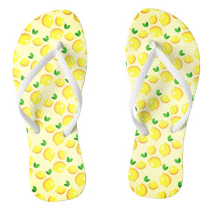 Yellow Lemon Flip Flops Badesandalen