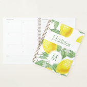 Yellow Lemon Frucht Fun Trendy Monogram Planer (Anzeige)