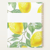 Yellow Lemon Frucht Fun Trendy Monogram Planer (Rückseite)