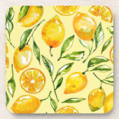 Yellow Lemon Frucht Untersetzer | Obst Untersetzer (Vorderseite)