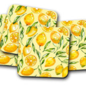 Yellow Lemon Frucht Untersetzer | Obst Untersetzer