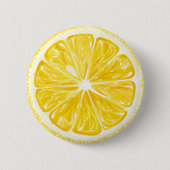Yellow Lemon Fruit Button (Vorderseite)