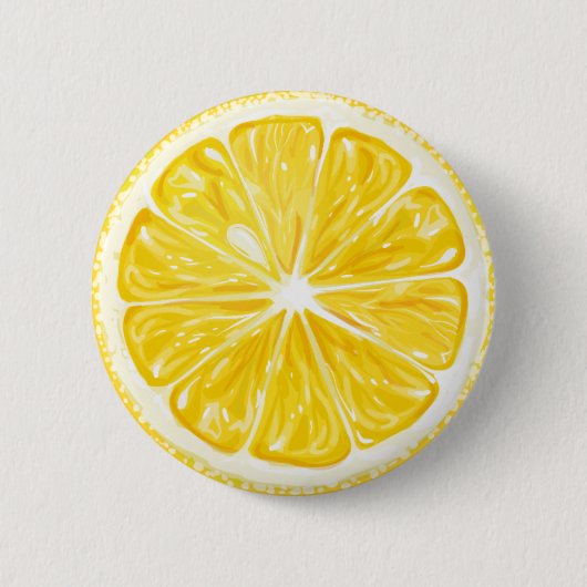 Yellow Lemon Fruit Button (Vorderseite)