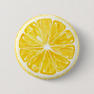 Yellow Lemon Fruit Button