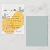 Yellow Lemon Fruity Citrus Bücher für Babydusche Begleitkarte (Vorne/Hinten)