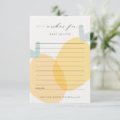 Yellow Lemon Fruity Citrus Wünsche für Babydusche Begleitkarte (Stehend Vorderseite)