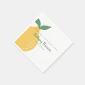 Yellow Lemon Funky Brautparty Luncheon Serviette (Ecke)