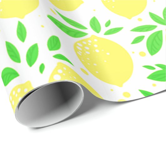 Yellow Lemon Geschenkpapier (Rolleneckpunkt)