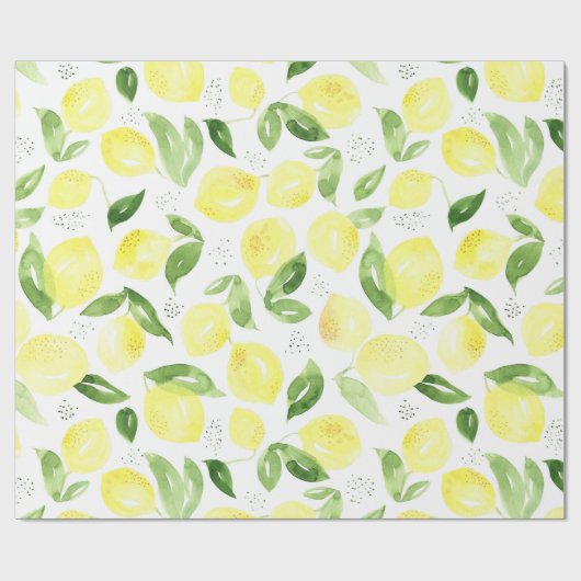 Yellow Lemon Geschenkpapier (Flach)