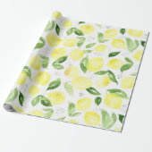 Yellow Lemon Geschenkpapier (Ungerollt)