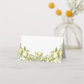 Yellow Lemon Mediterrane Hochzeitsstipps-Platzkart Platzkarte (Rückseite)