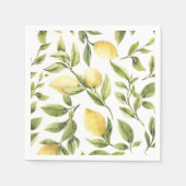 Yellow Lemon Mediterranean Amalfi Wedding Serviette (Vorderseite)