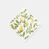 Yellow Lemon Mediterranean Amalfi Wedding Serviette (Ecke)