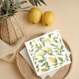 Yellow Lemon Mediterranean Amalfi Wedding Serviette