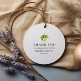 Yellow Lemon Modern Gastgeschenk Hochzeit Tags Geschenkanhänger