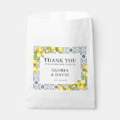 Yellow Lemon Moderne mediterrane Hochzeit Geschenktütchen (Vorderseite)