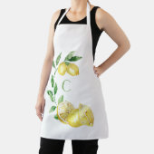 Yellow Lemon Monogram Schürze (InSitu)