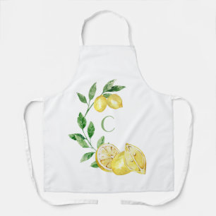 Yellow Lemon Monogram Schürze
