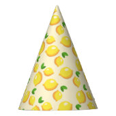Yellow Lemon Paper Party Hat Partyhütchen (Vorderseite)