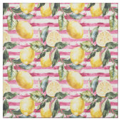 Yellow Lemon Print Fabric Cotton Fabric  Stoff (Muster)