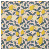 Yellow Lemon Print Fabric Cotton Fabric Stoff (Muster)