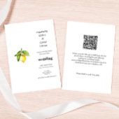Yellow Lemon QR Code Hochzeitseinladung Einladung