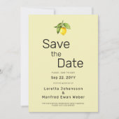 Yellow Lemon Save The Date (Vorderseite)