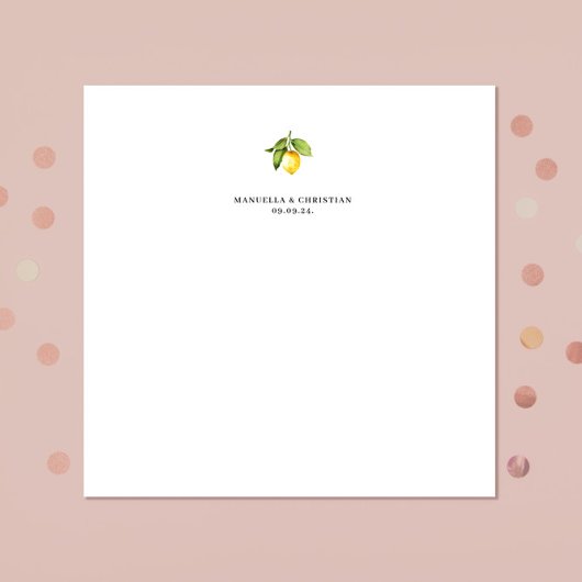 Yellow Lemon Serviette