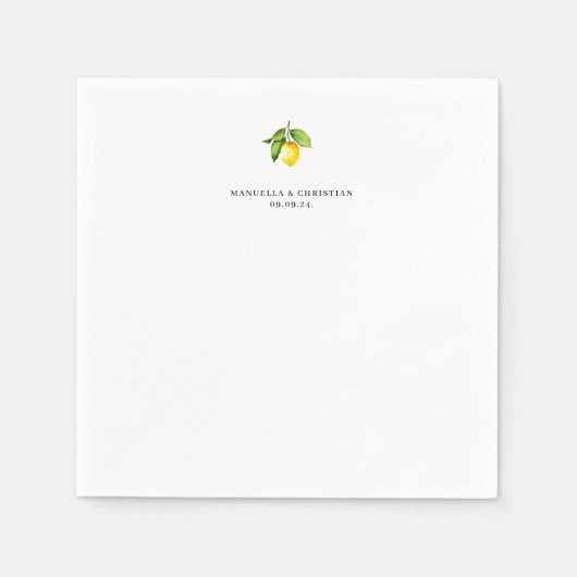 Yellow Lemon Serviette (Vorderseite)