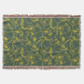 Yellow Lemon Sketch auf Dunkelgrün Decke (Vorderseite)