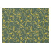 Yellow Lemon Sketch auf Dunkelgrün Tischdecke (Vorderseite (Horizontal))