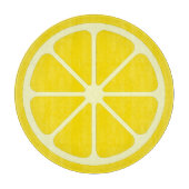 Yellow Lemon Slice Citrus Kitchen Cutting Board Schneidebrett (Vorderseite)