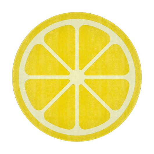 Yellow Lemon Slice Citrus Kitchen Cutting Board Schneidebrett (Vorderseite)