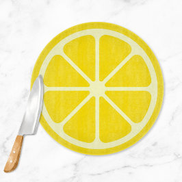 Yellow Lemon Slice Citrus Kitchen Cutting Board Schneidebrett