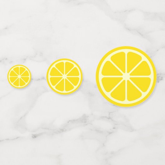 Yellow Lemon Slice Fun Summer Citrus Confetti Konfetti (Vorderseiten)