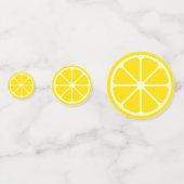 Yellow Lemon Slice Fun Summer Citrus Confetti Konfetti (Rückseiten)