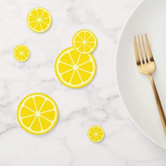 Yellow Lemon Slice Fun Summer Citrus Confetti Konfetti (Gruppe)