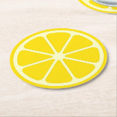 Yellow Lemon Slice Summer Party Paper Untersetzer (Angewinkelt)
