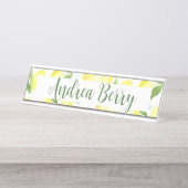 Yellow Lemon Teacher Schreibtischnamensplakette (Vorderseite )