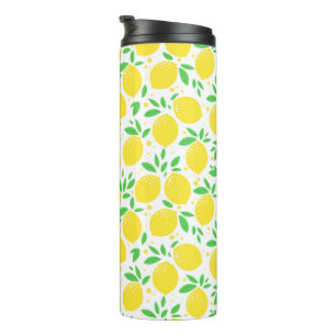 Yellow Lemon Thermal Tumbler Thermosbecher