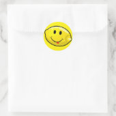 Yellow Lemon Tongue Runder Aufkleber (Tasche)