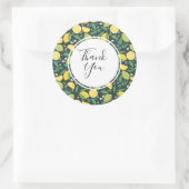 Yellow Lemon und Limon Fruchtfutter Muster Vielen  Runder Aufkleber (Tasche)