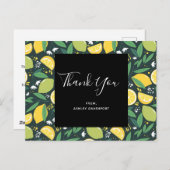 Yellow Lemon und Limones Fruchtmuster Vielen Dank Postkarte (Vorne/Hinten)