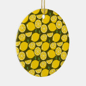 Yellow Lemon Wallpaper Pattern Sommer Keramik Ornament (Rechts)